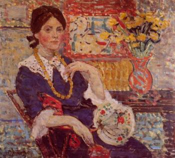 莫裡斯 巴西 加斯特 Le Rouge, Portrait of Miss Edith King 莫裡斯 巴西 加斯特 Le Rouge, Portrait of Miss Edith King